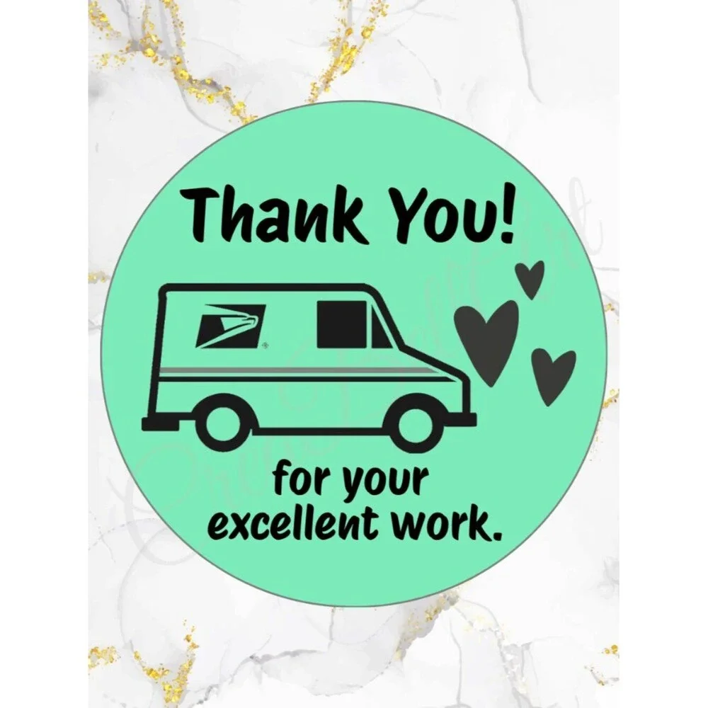 100 Thank You USPS Sticker, Thank You Sticker, Postal Mailbox Sticker